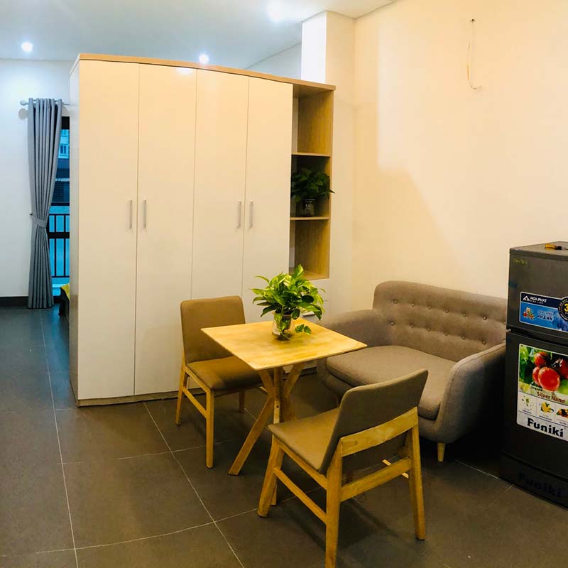 Cho thuê chung cư Mini tại Trần Thái Tông căn 1 ngủ 1 khách, giá 5.5tr/tháng