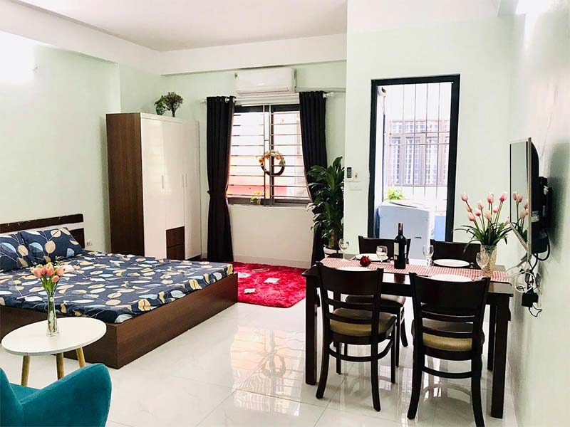 Mẫu thiết kế nội thất căn hộ studio 30m2 đẹp dành cho người độc thân ở Hà  Nội - V-Home