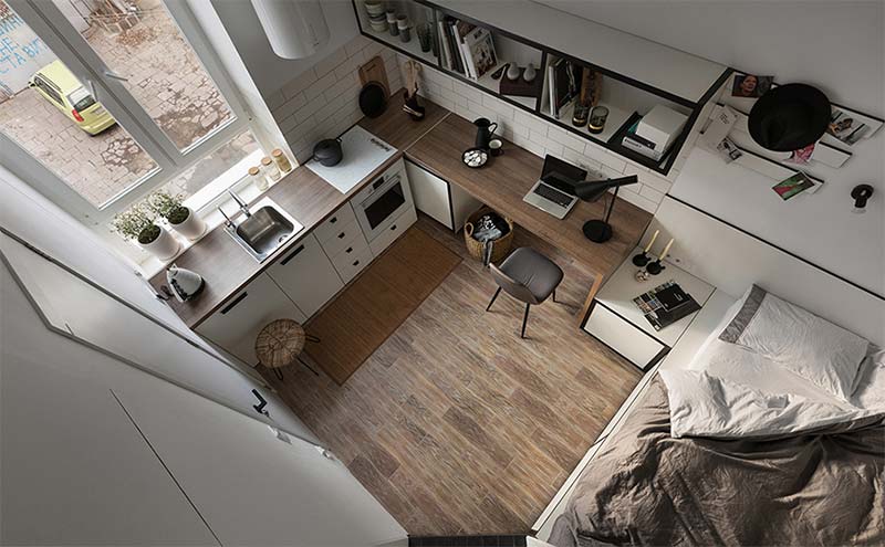 Mẫu thiết kế chung cư mini cho thuê 17m2 tối ưu không gian