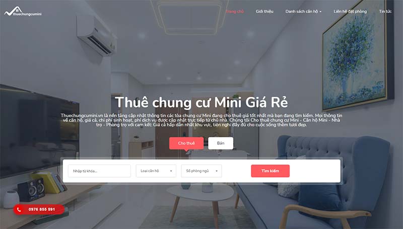Website cho thuê chung cư Mini giá rẻ mà chất lượng - Thuechungcumini.vn